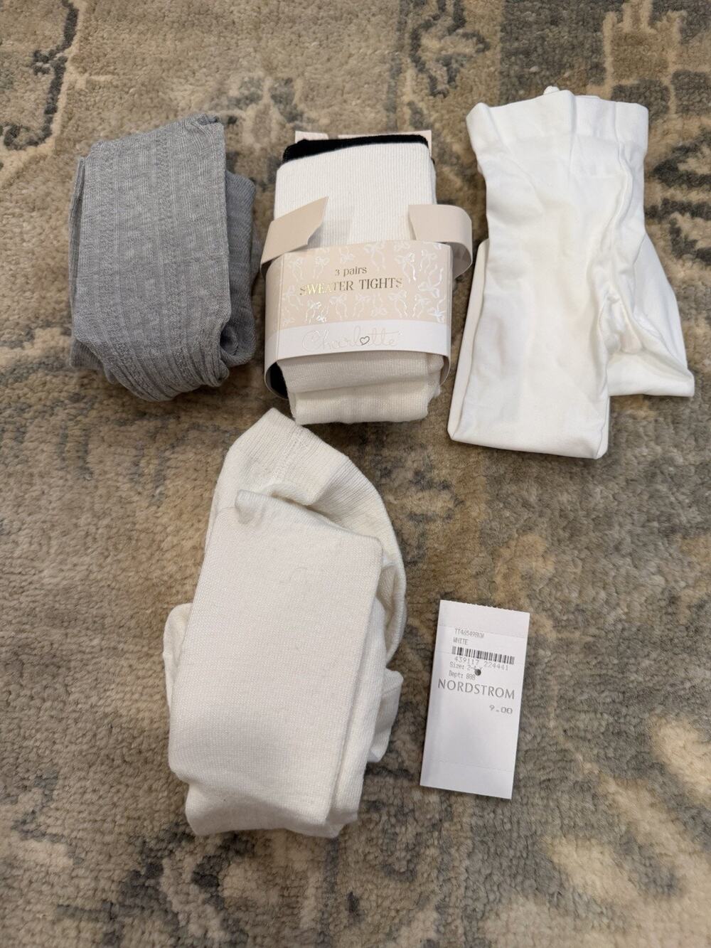 Girls Size 2T-4T Nordstrom Tights 5 Pairs NEW